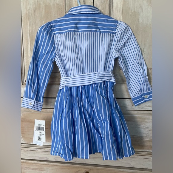 NWT Ralph Lauren Cotton Poplin Fun Shirtdress-12 Months - Picture 3 of 6